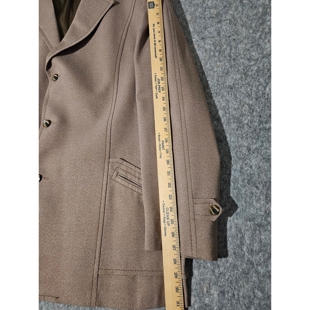 V-Line Clothes Sport Coat Mens Brown Vintage Union Made 70s Blazer - Picture 5 of 10